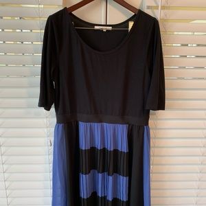 Black and blue dress